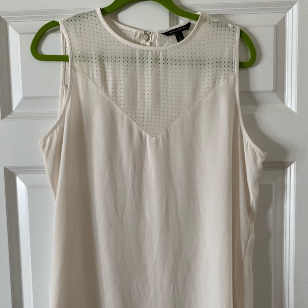 banana republic tank with perforated detail